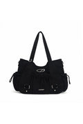 Ruched Nylon Tote Bag