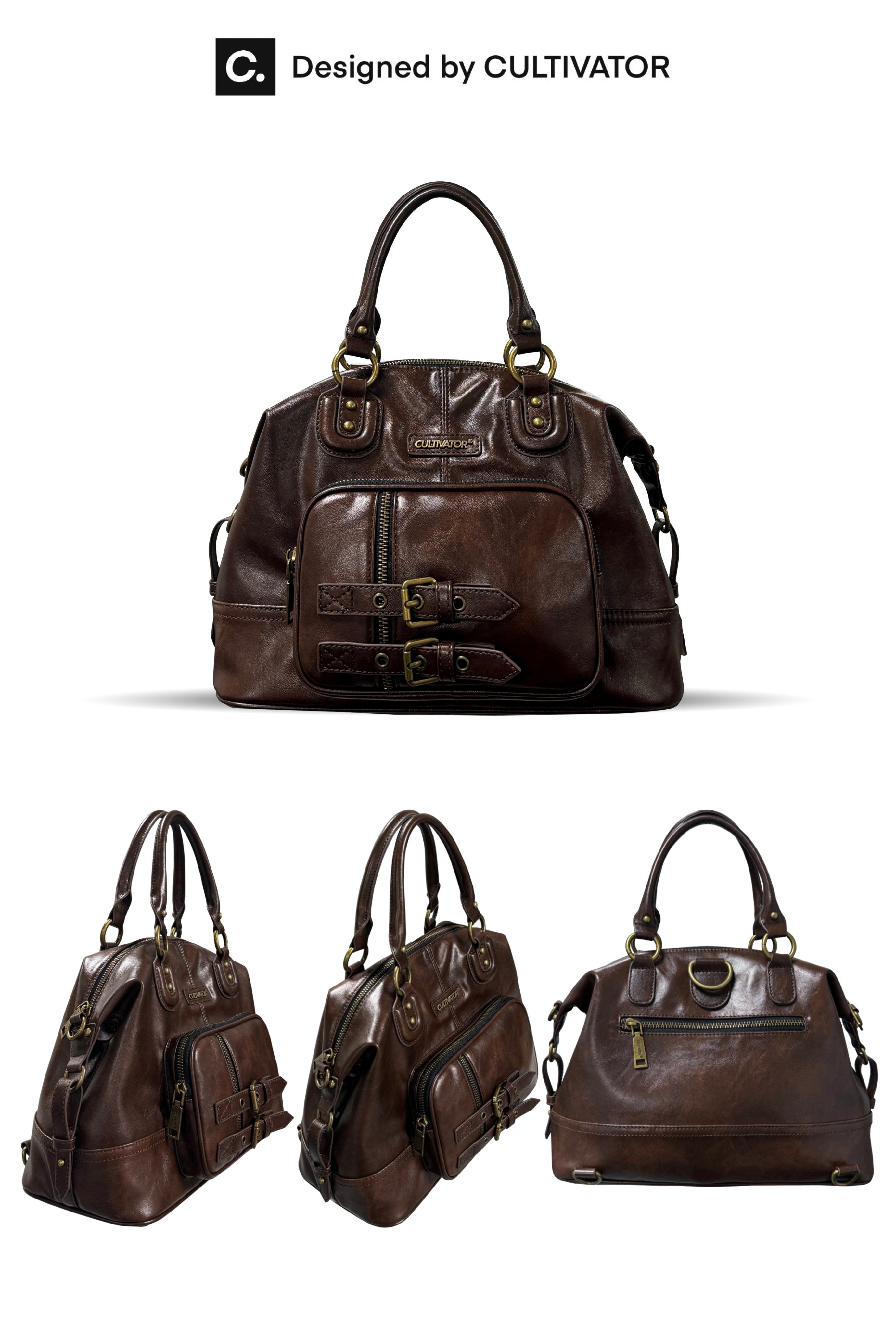 Convertible Waxed Leather Tote