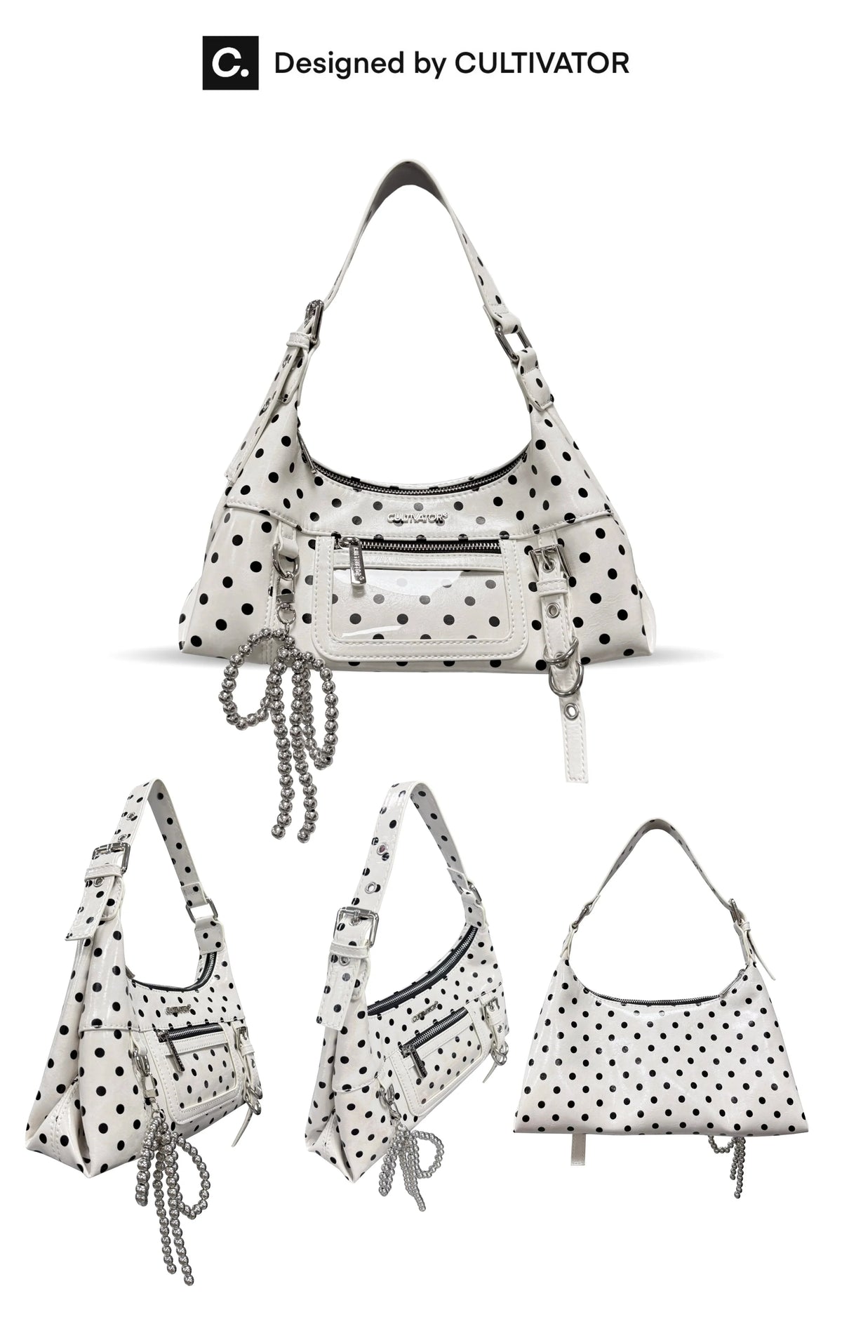Waxed Polka Dot Bag