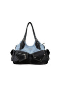 Denim Patchwork Shoulder Bag